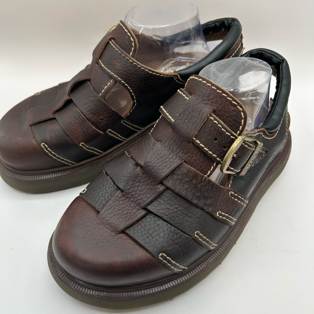 DR. MARTENS RARE VINTAGE 8332 fisherman leather sandals MADE IN ENGLAND US 10 - Picture 4 of 16